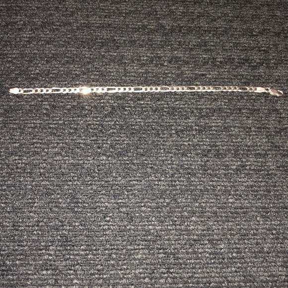 Sterling silver 3 plus 1 figaro link bracelet - Picture 3 of 3